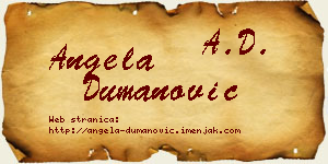Angela Dumanović vizit kartica